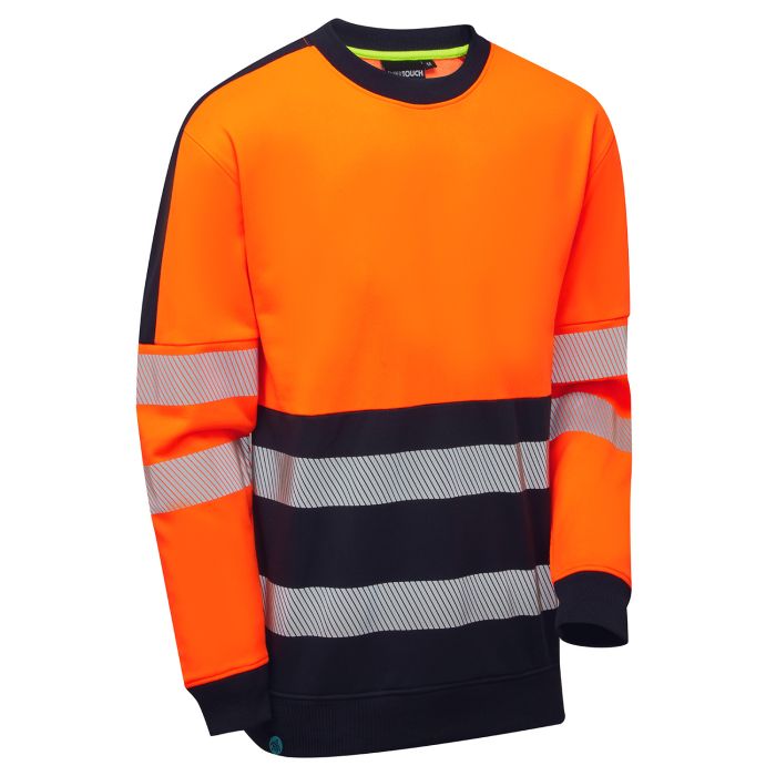 Essentials Hi-Vis Eco CottonCool 2-Tone Orange/Navy Sweatshirt