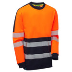 Essentials Hi-Vis Eco CottonCool 2-Tone Orange/Navy Sweatshirt