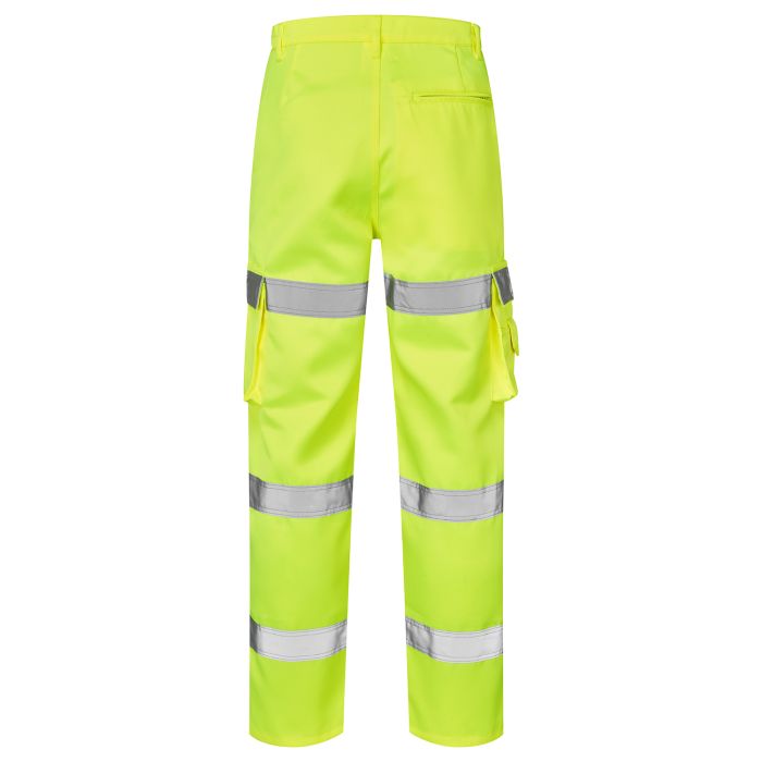 Supertouch Hi Vis Yellow 3 Band Combat Trousers
