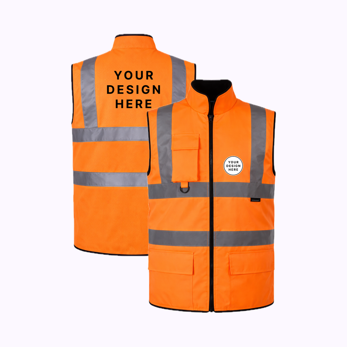 Custom Print Step Ahead Hi-Viz Reversible Bodywarmer