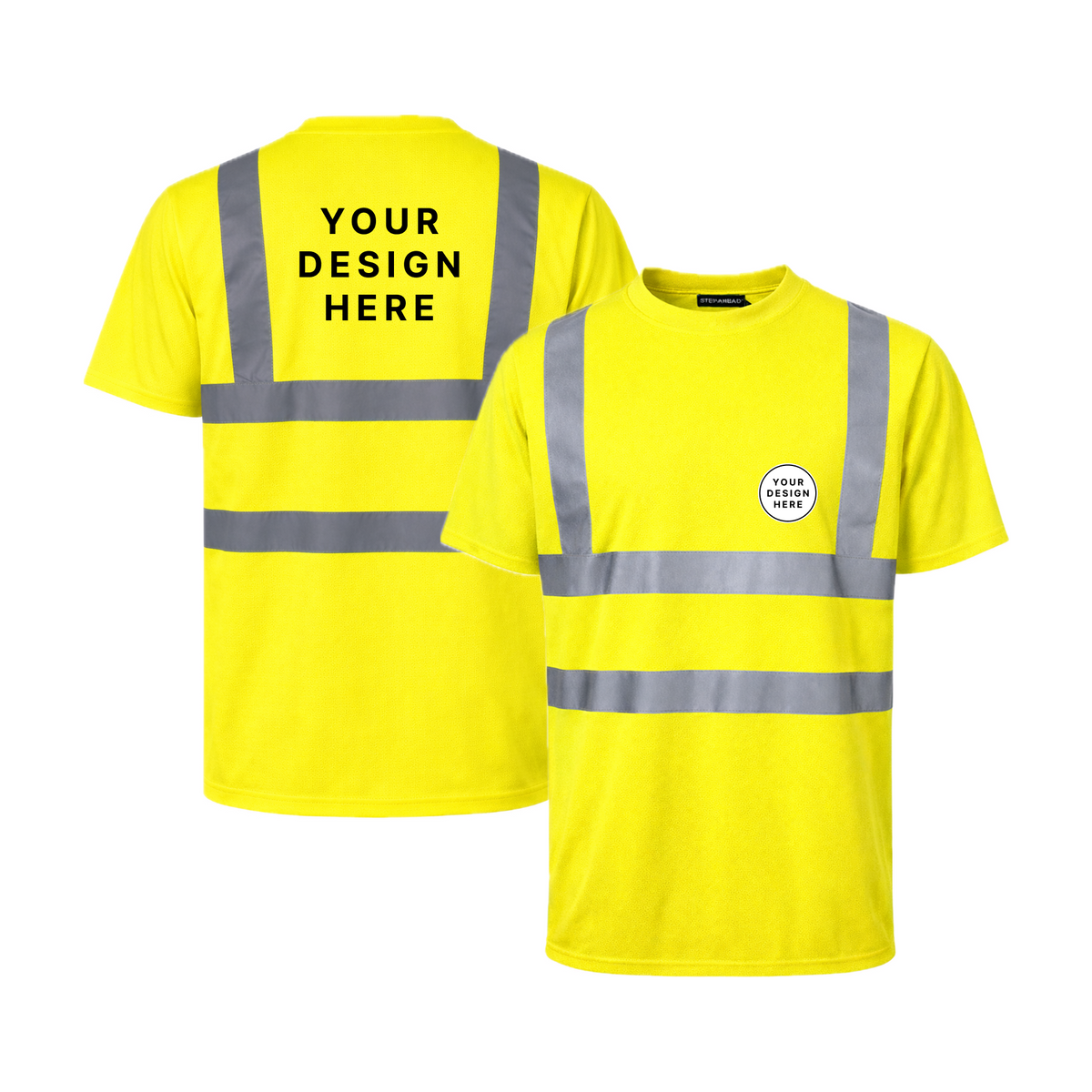 Custom Print Hi vis Premium Short Sleeve T-Shirt