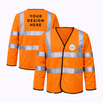 Custom Print Hi Vis Long Sleeve Safety Vest