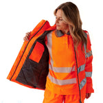 Ladies Kamela Hi-Viz Padded Jacket Class 3