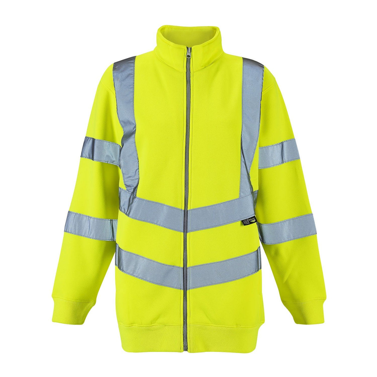 Ladies Eshaal Hi-Viz Zipped Sweatshirt in yellow Class 2/3 - High Visibility
