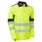System Hi-Vis Eco Yellow CottonCool Long Sleeve Polo