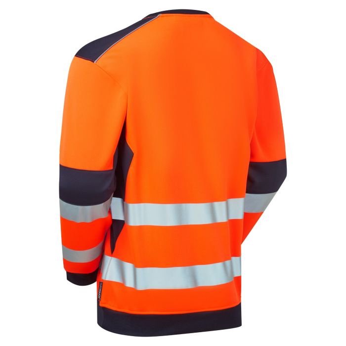 System Hi-Vis ECO Crew Neck Orange Sweatshirt