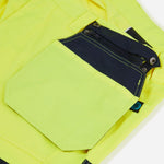 System Hi-Vis Eco Stretch Removable Holster Yellow Trousers