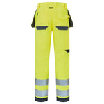 System Hi-Vis Eco Stretch Removable Holster Yellow Trousers