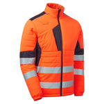 System Hi Vis Eco Two Tone Orange Thermal Baffle Jacket