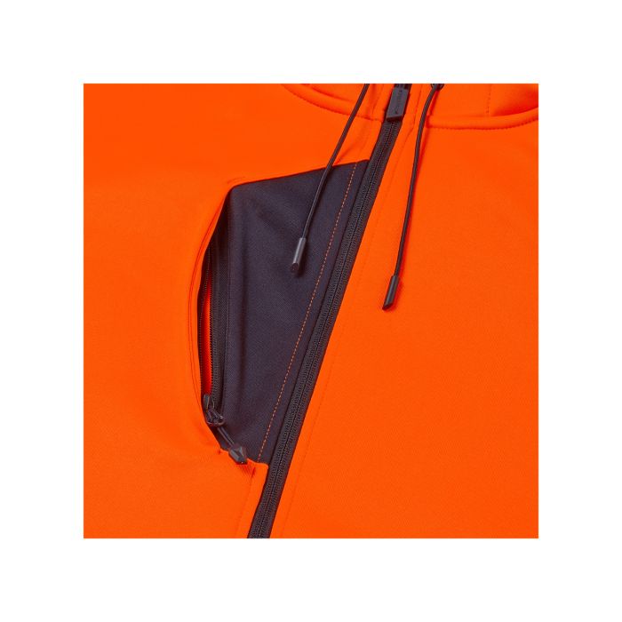 System Hi-Vis Eco Zip Thru Orange Hoodie