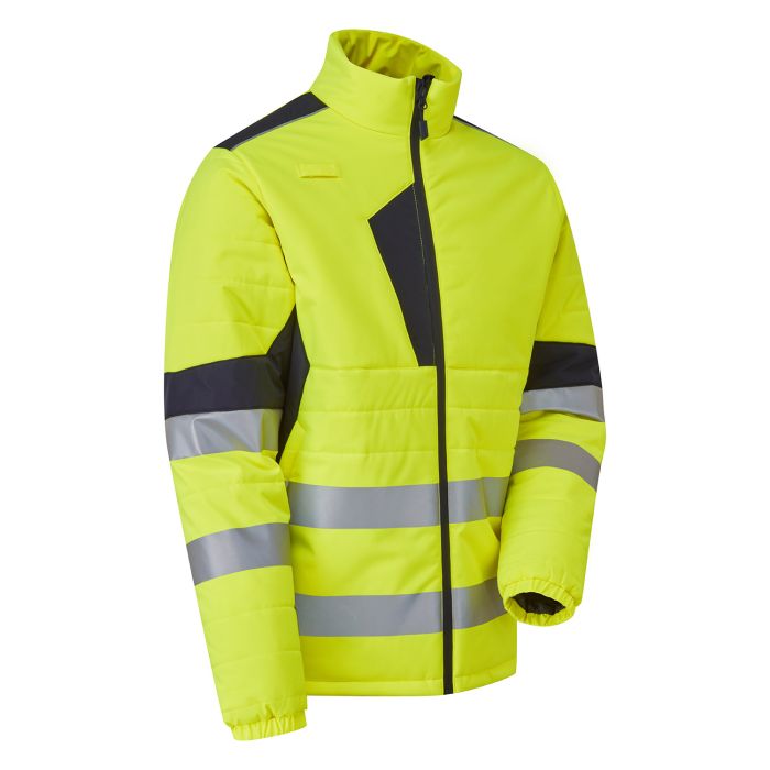 System Hi Vis Eco Two Tone Yellow Thermal Baffle Jacket