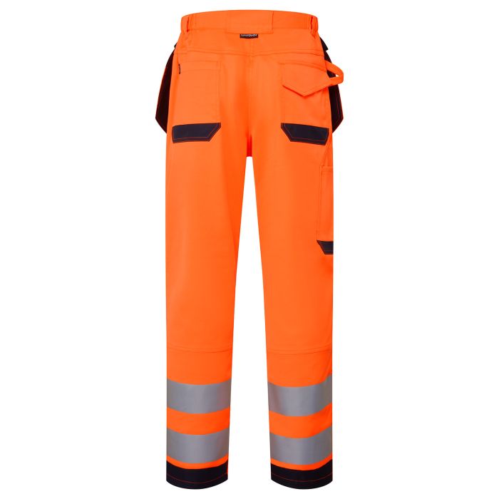 System Hi-Vis Eco Stretch Removable Holster Orange Trousers