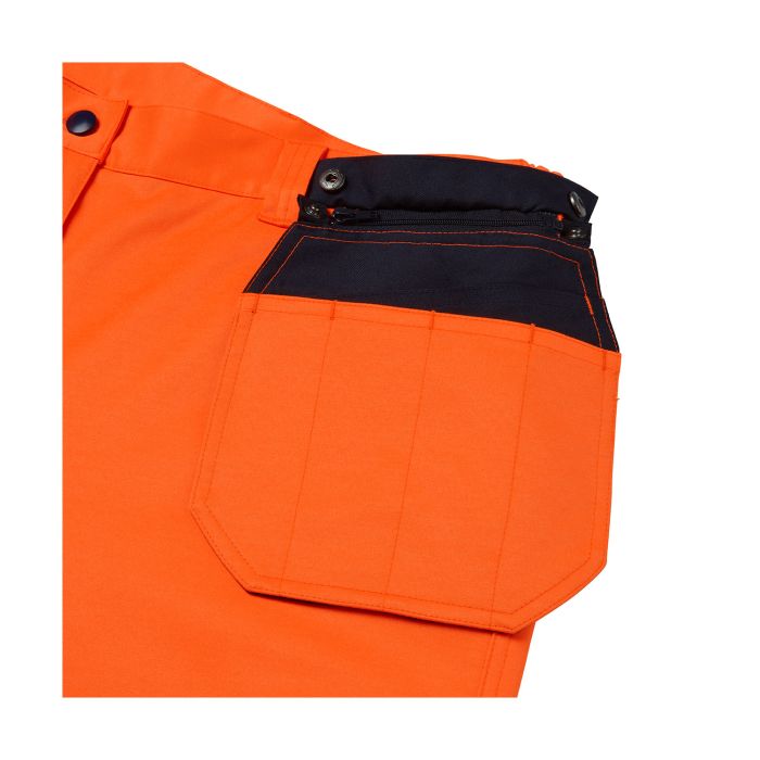 System Hi-Vis Eco Stretch Removable Holster Orange Trousers