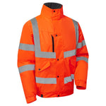 Hi Vis Eco Winter Padded Orange Bomber Jacket