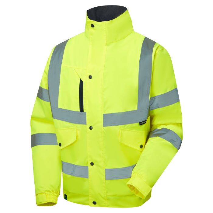 Hi Vis Eco Winter Padded Yellow Bomber Jacket