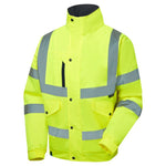 Hi Vis Eco Winter Padded Yellow Bomber Jacket