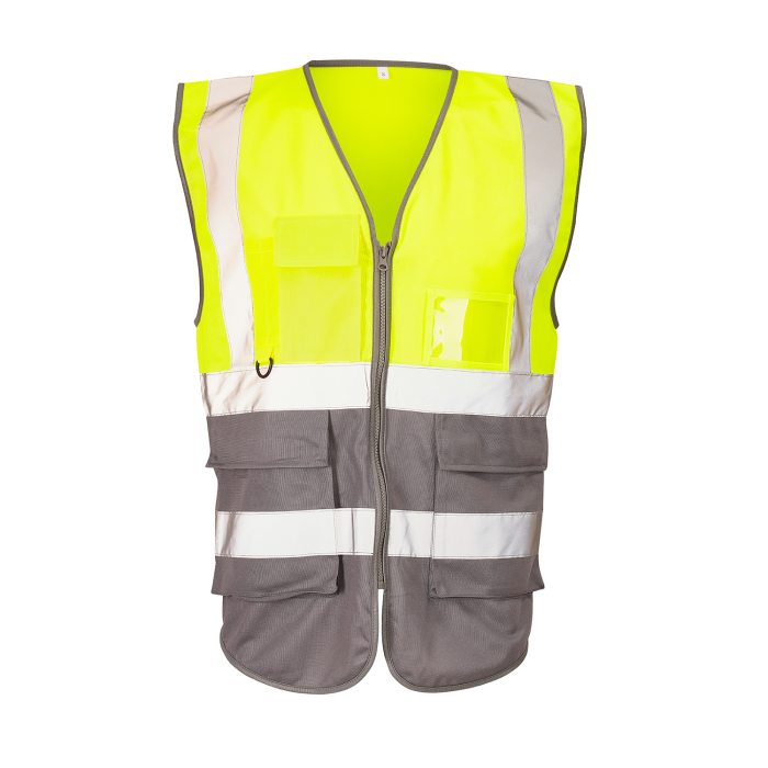Supertouch Hi Vis Yellow 2 Tone Executive Vest